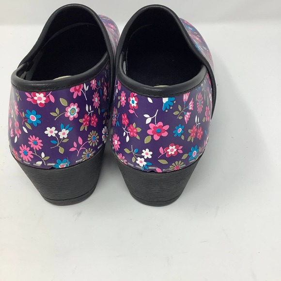 Cape Clogs Olena Floral and Black Orthopedic Slip Resistant Clog Size 40 US 9 - Picture 7 of 9
